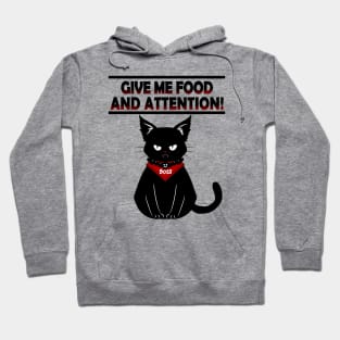 CAT GIVE ME FOOD AND ATTENTION Hoodie